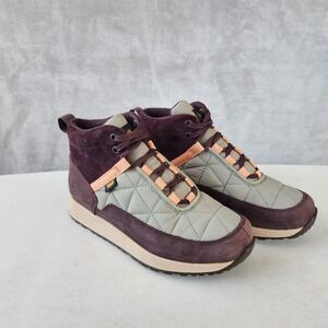 Teva Waterproof Boots Womens Size 7 Leather Suede Lace Up Ember Commute Quilted